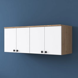 Hanah Home Armario Multiusos BA120 - 2670 Nogal y Blanco
